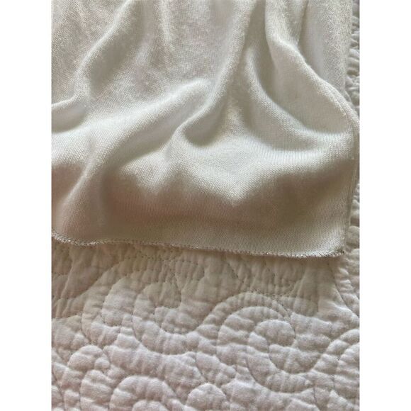 Scandal Italy Teena Ivory Long Sleeve Rhinestone Trim Knit Top Size M​ - Picture 9 of 12